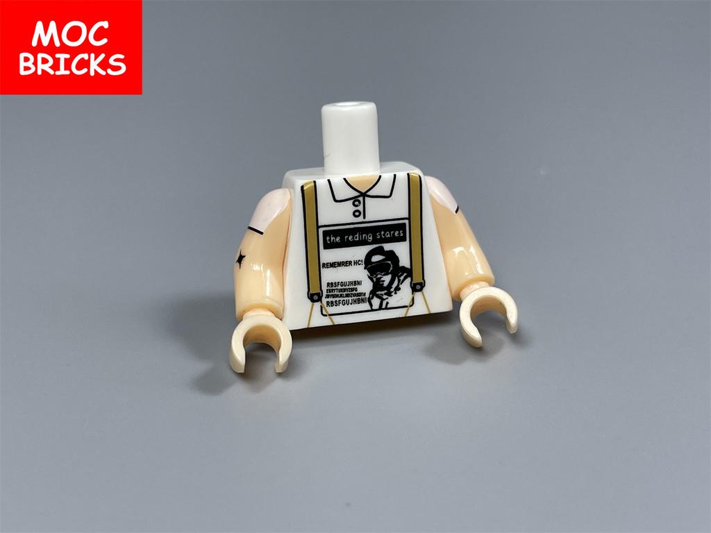 5pcs/lot MOC Bricks Torso Suit Body Wear Arms Hands Muscle Chef Cloth Educational Building Blocks Assembled Toys Plastic Dolls