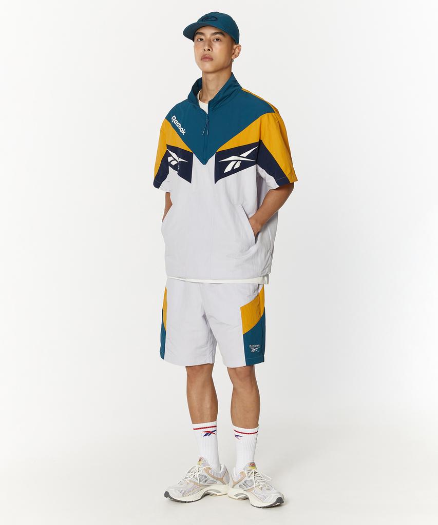 Reebok Twin Vector Short Sleeve Anorak - Green