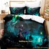 New Game Wizard Bedding Set Cartoon Anime three-piece Set Adult Kid Bedroom Duvetcover Sets 3D Kawaii Wizard Camas
