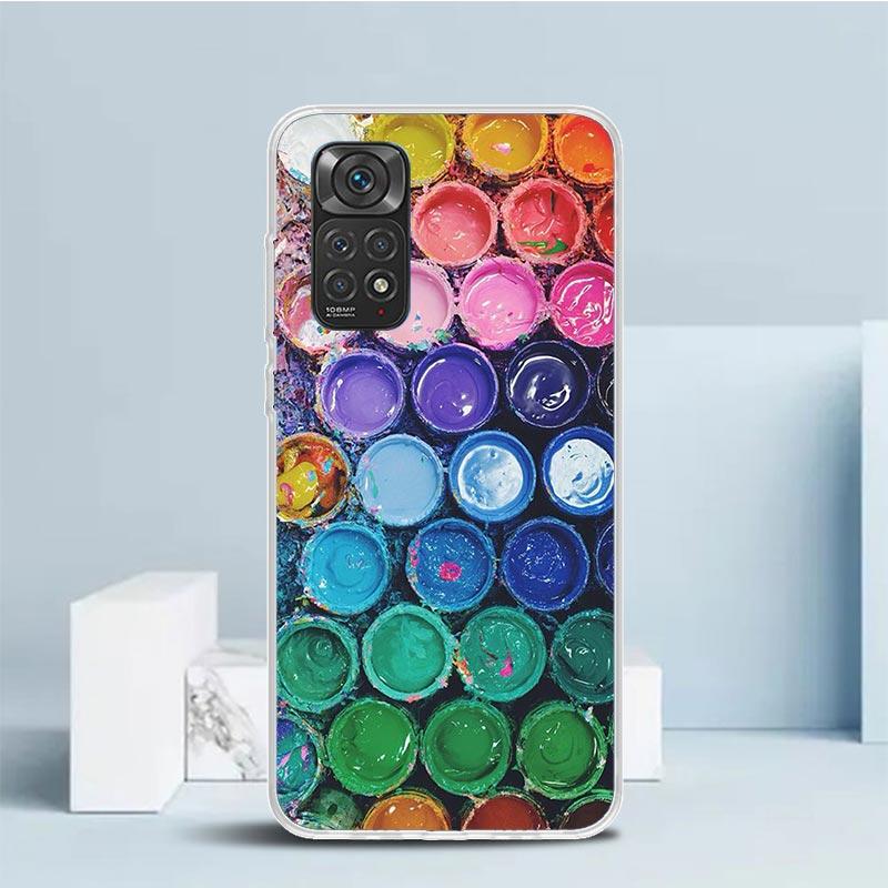 Watercolors Set Paint Palette Painting Box Phone Case For Xiaomi Redmi Note 15 14 14S 13 12S 12 Pro Plus 11S 11 11T 11E 10S 10 +