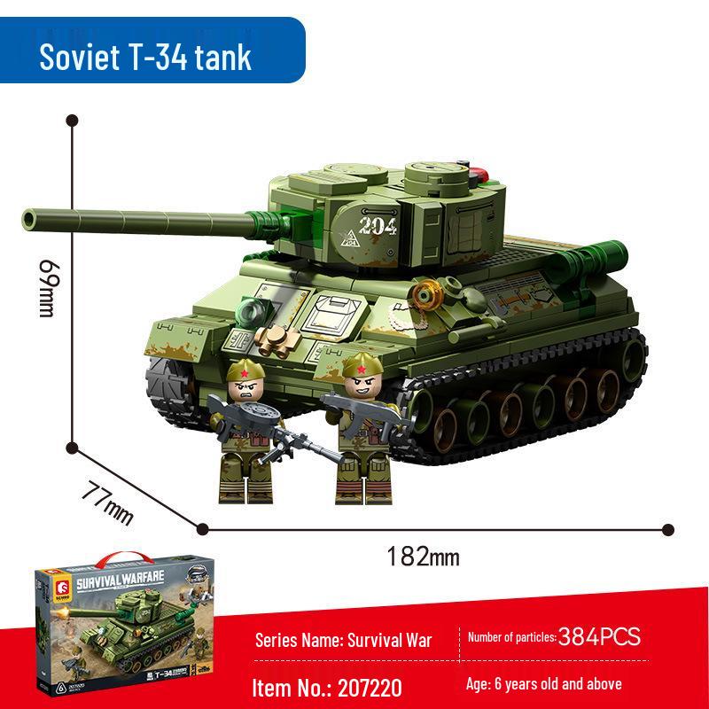 Senbao M4A2 Main Battle Tank Building Blocks - Educational Toy Puzzle for Kids