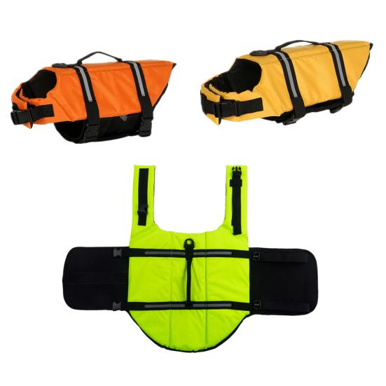 Dog Life Jacket Reflective Dog Flotation Safety Vest with Rescue Handle for Swimming Boating Surfing Adjustable Lifejacket Swimwear for Small Medium