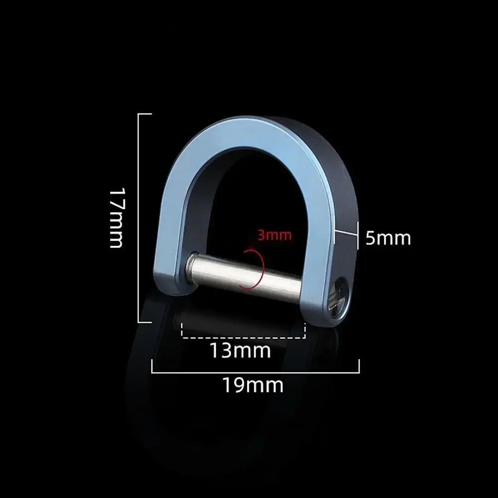 

1 шт. Титановый сплав D-образные скобы пряжки скоба брелок крючок наружный браслет пряжка подковы карабин синий
