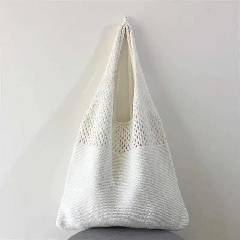 

Female Large Capacity Totes Designer Knitted Handbags Women s Pack Summer Beach Bag Big Purses Casual Hollow Woven Shoulder Bags
