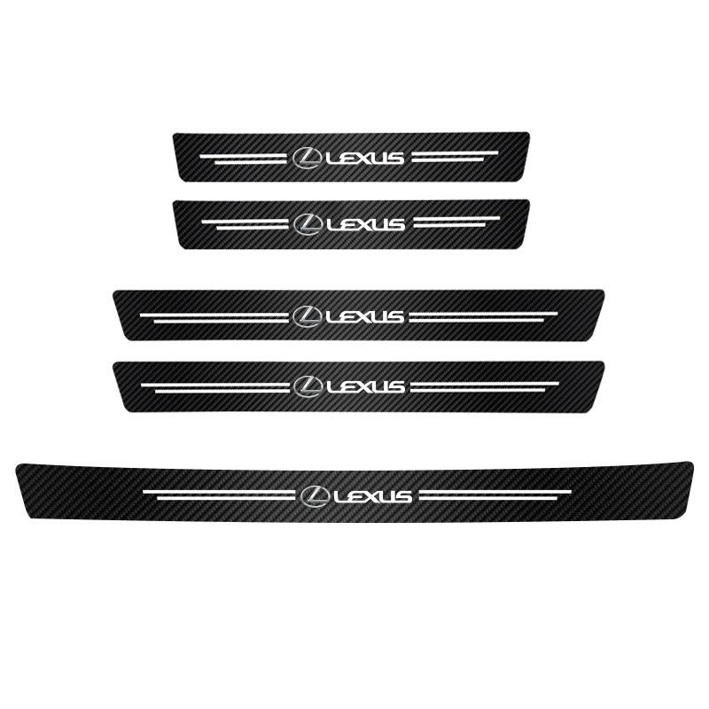 Carbon Fibre Car Threshold Stickers For Lexus RX330 IS250 Ct200h IS350 RX350 LS430 Car Door Trunk Decorative Sticker Car StylingKZ1