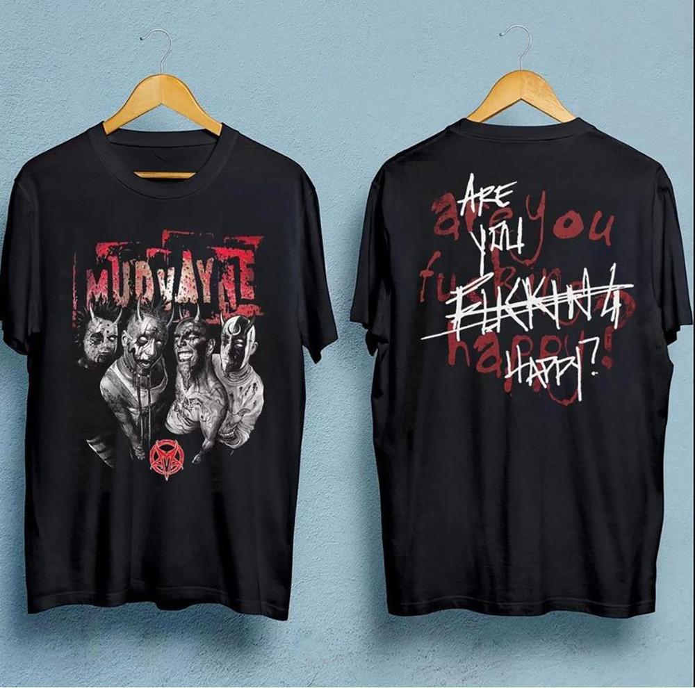 

Mudvayne band Are You Happy Unisex Tee Shirt Cotton Full Size BT336 Unisex T-Shirt XXL