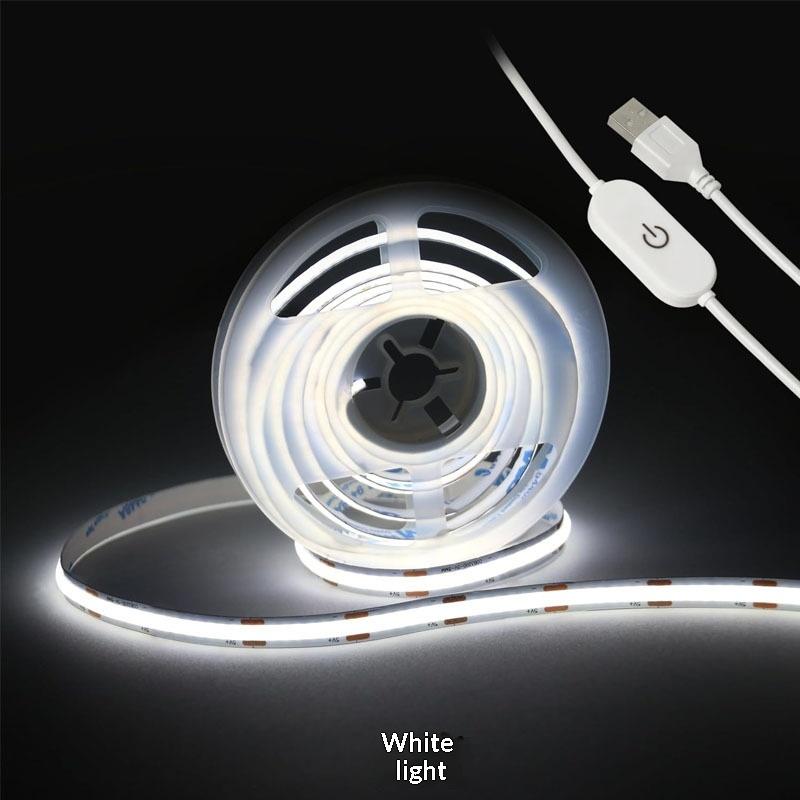 5V Usb Led Lights Strip Button Switch Flexible Ribbon Tape 60 Leds/M For Tv Backlight Christmas Diy Party Decoration