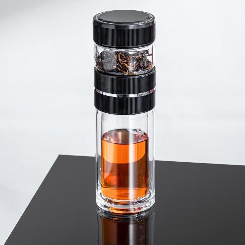 

Double-Layer Glass Tea Infuser Travel Mug