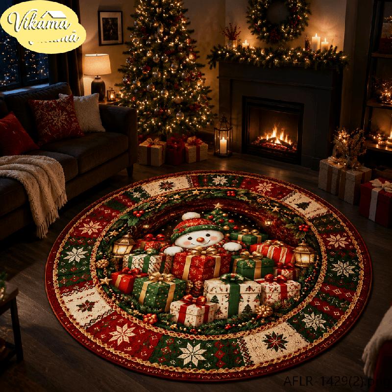 Fall Round Rug Sunflower Pumpkin Print Circular Mat Non Slip For Living Room Bedroom Dining Room Holiday Home Decor