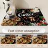 Coffee Machine Suction Mat, Diatom Mud, Kitchen Countertop Drain Mat, Tableware, Dish Mat, Quick-Drying Insulation Coaster