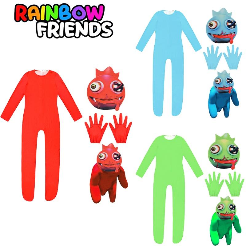 Roblox Rainbow Friends Cosplay Costume Jumpsuit Mask Suit For Kids Party Dress-up
