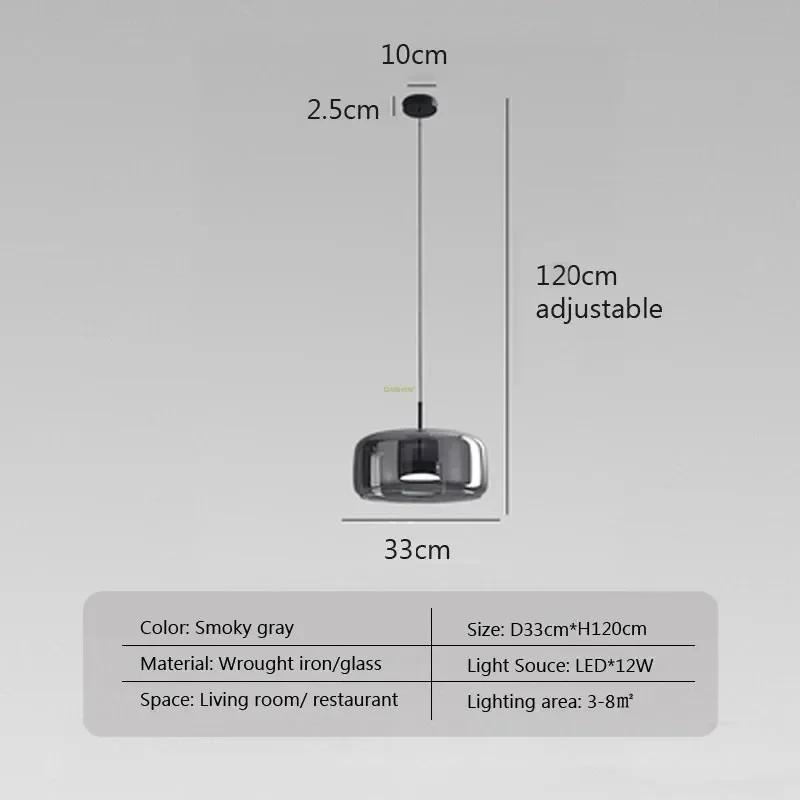 Glass LED Pendant Light Nordic Hanging Lamp For Dining Room Restruant Bar Indoor Decor Lighting Bedroom Bedside Led Ligh Fixture