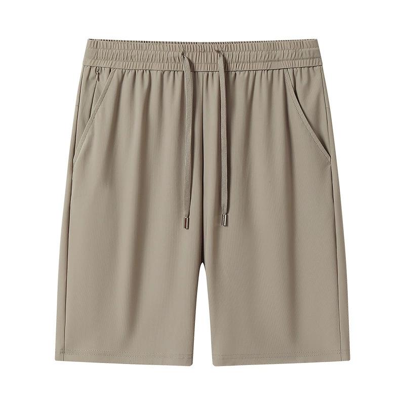 Ice Silk Cool Shorts for Men, Loose Fit Plus Size Quick Drying Five Quarter Pants for Men, Thin Sports and Casual Pants