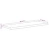 Wandregal 50 x 20 x 3,8 cm Rechteckig Massives Akazienholz mit natürlicher Kante