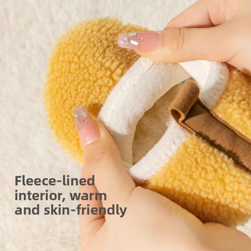 Kinder Baumwollpantoffeln Baby Junge Niedlich Indoor Zuhause Boden Socken Schuhe Anti-Rutsch Weiche Sohle Plüsch Mädchen Baumwollschuhe