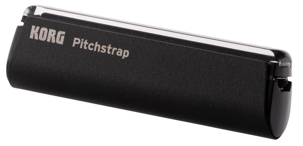 KORG Pitchstrap Guitar/Bass Tuner, Strap-Mounted, ±0.1 Cent High Accuracy, USB Charging, Made In Japan, Black, PST-1 BK