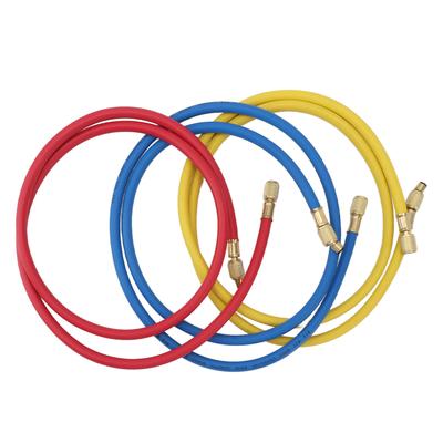 3pcs 150cm Refrigerant Charging Hose Air Conditioner Charging Hose 1 4in Fits for R12 R22 R502 Refrigerants Blue Red