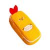 Cartoon Furry Shrimp Pencil Case Large Compartment Plush Pencil Pouches Zippered Closure For Offices School Travel Use