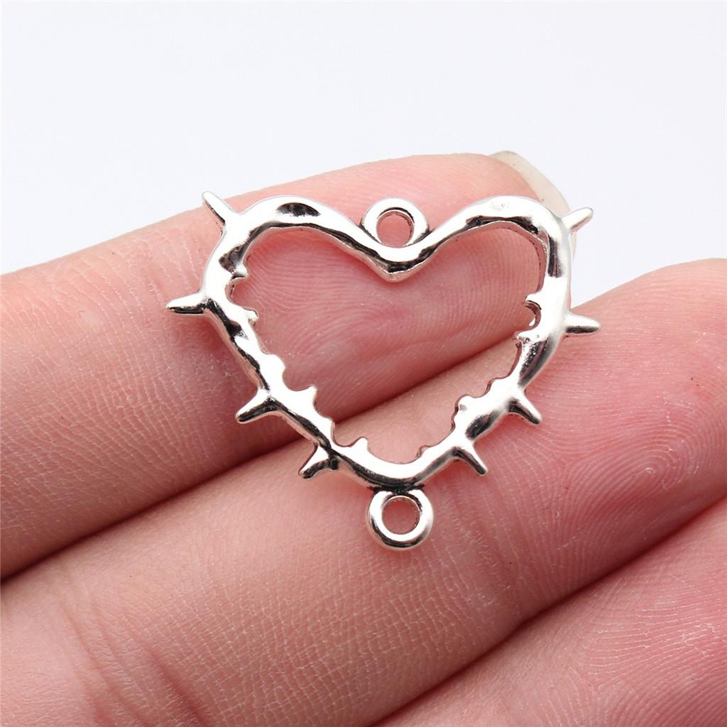 Heart Connectors Love Symbol Antique Bronze Zinc Alloy Jewelry Making DIY Jewelry Making Style Pendant Connectors