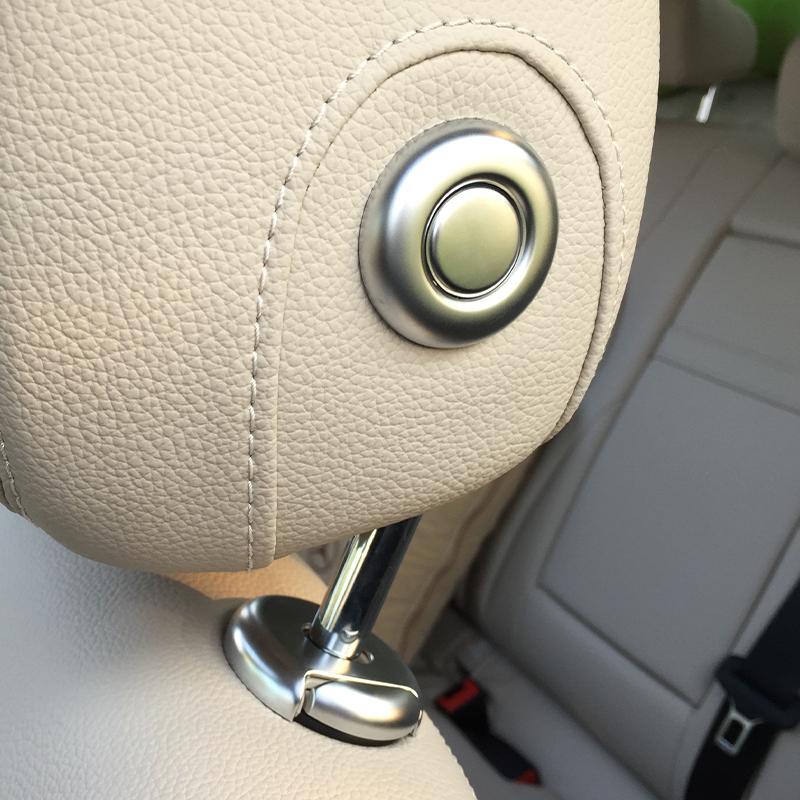 For Mercedes Benz C E Class W205 W213 GLC X253 2015- Car headrest adjustment button cover ABS Accessories