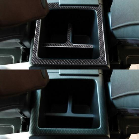 2Pcs Carbon Fiber Floor Console Storage Cover Trim For Toyota FJ Cruiser 2007-14