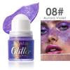 Speziell für Körperbälle, Hochglanz-Gel, Pailletten, feiner Glitzer und langanhaltend ohne Make-up, lila Lidschatten.