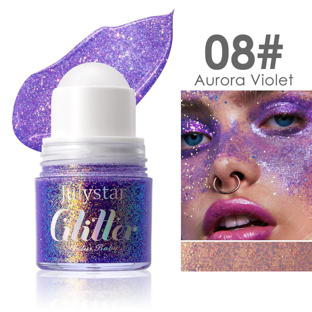 

8 цветов гель с глиттером в шариках для сценического макияжа, блестки, мерцающая пудра для тела и лица, осветляющие тени для век, сверкающий жидкий хайлайтер