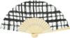 Onishi Kensei Seihan Fabric Folding Fan, 20cm, LatticeWhite, 'Ripple' N18-A01
