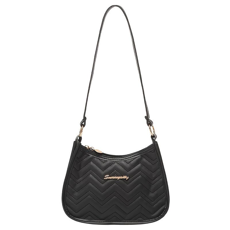 Women's Synthetic Leather Crossbody Bag Adjustable Shoulder Strap & Wrist Strap, Zipper Closure Casual & Professional Use, Casual Shoulder Bag