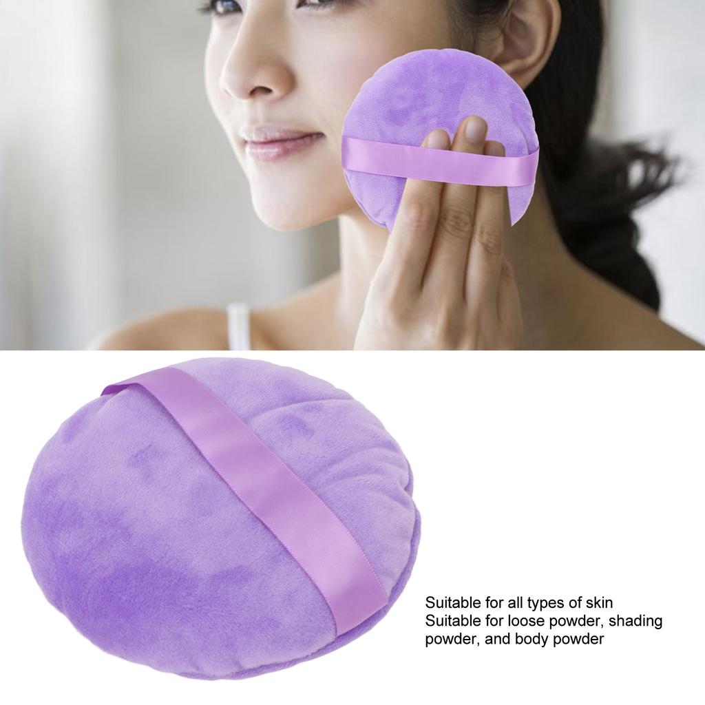 Powder Puff Wet Dry Use Washable Soft Swansdown   Large Round Loose Powder Puff for Makeup