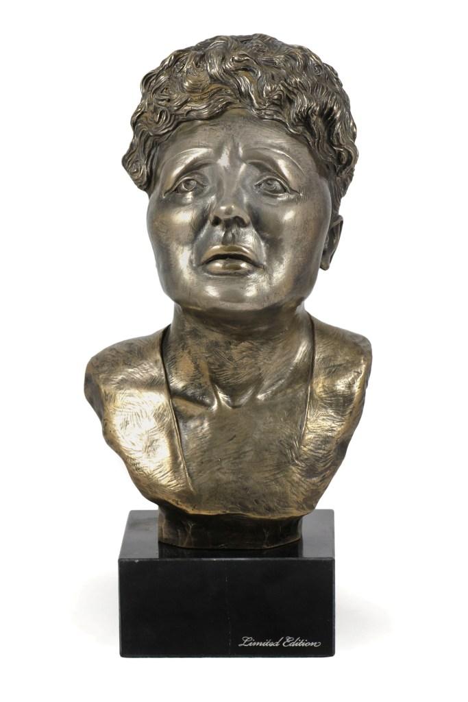 

Édith Piaf - marble bust, statuette of a famous person, decoration for office, school, and hotel by the Art-Dog brand коричневий