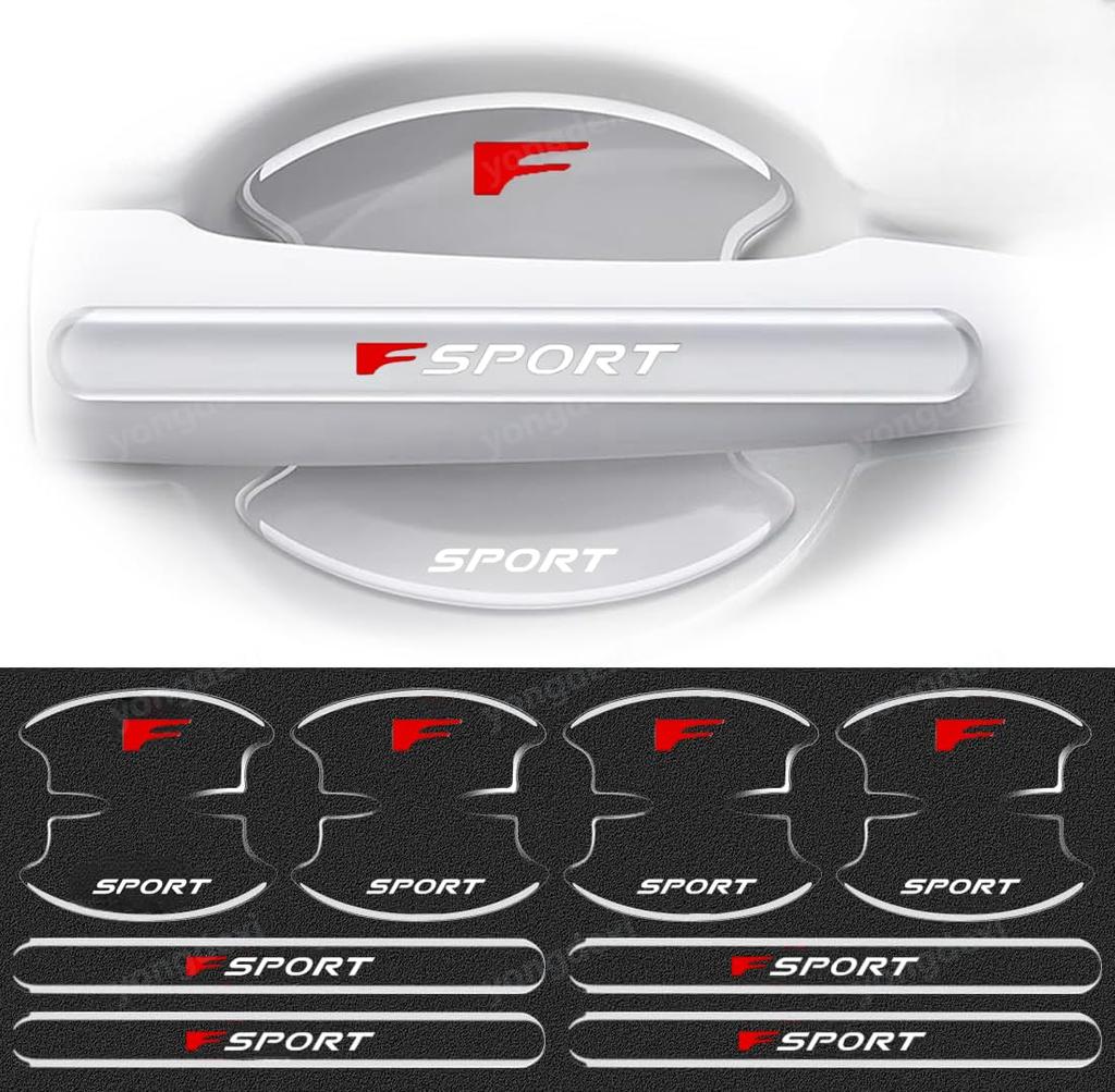Lexus Fsport Car Door Handle Protector, Transparent Type, Compatible with Lexus Fsport RX LX