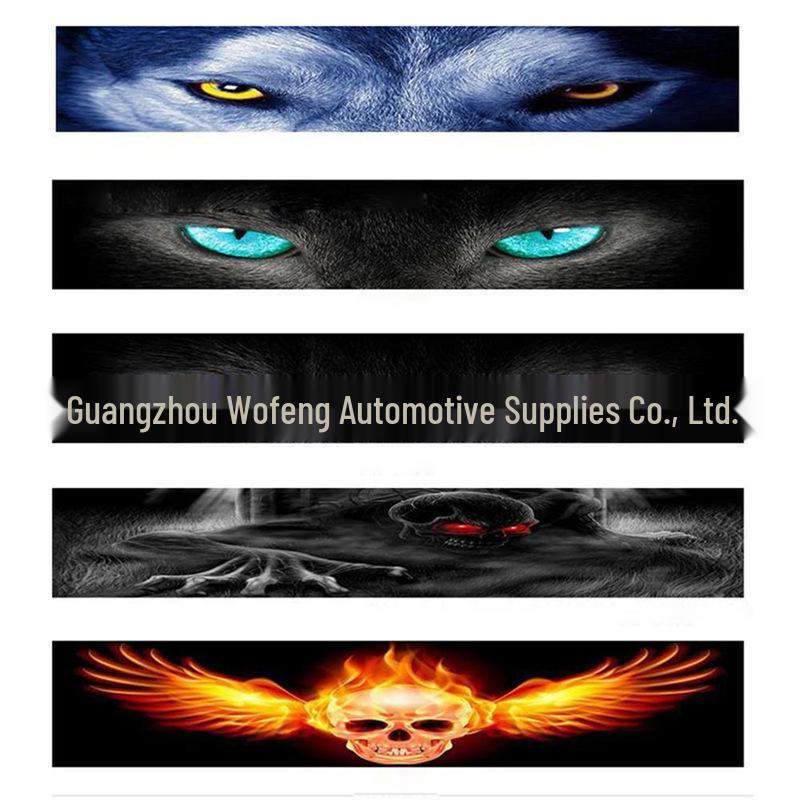 A194 3D Cat Eye Windshield & Rear Window Sunshade Sticker Decoration