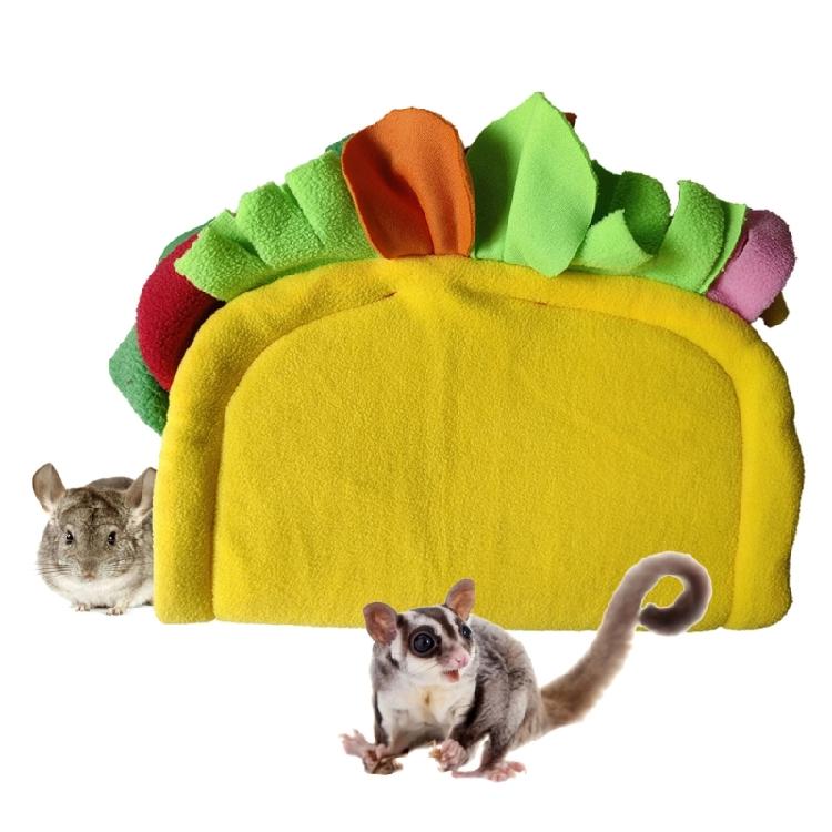 Plush Hamster Nest Plush Toy Habitats Decors Hideout Viewing Room Tacos Shape
