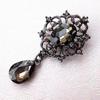 Elegant Retro Water Drop Crystal Brooch: Versatile Rhinestone Corsage Pin for Clothing
