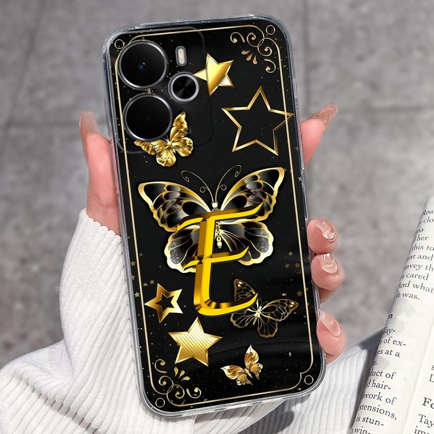 

Для Realme 14 15 13 12 Pro Plus 14T 14X 15T 12Lite Модний Арт Літери Чохол для Телефону Прозорий ТПУ Силікон Захисний Чохол від Падінь Для Realme Чохол Realme 13+ 5G