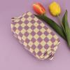 checkerboard Stylish pencil case, desktop stationery storage bag, Minimalist portable cpencil bag Creative gifts for friends