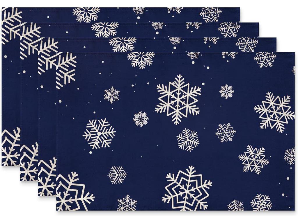 Christmas Placemat Set with Plate & Cup Insulation - Holiday Decorative Table Mats
