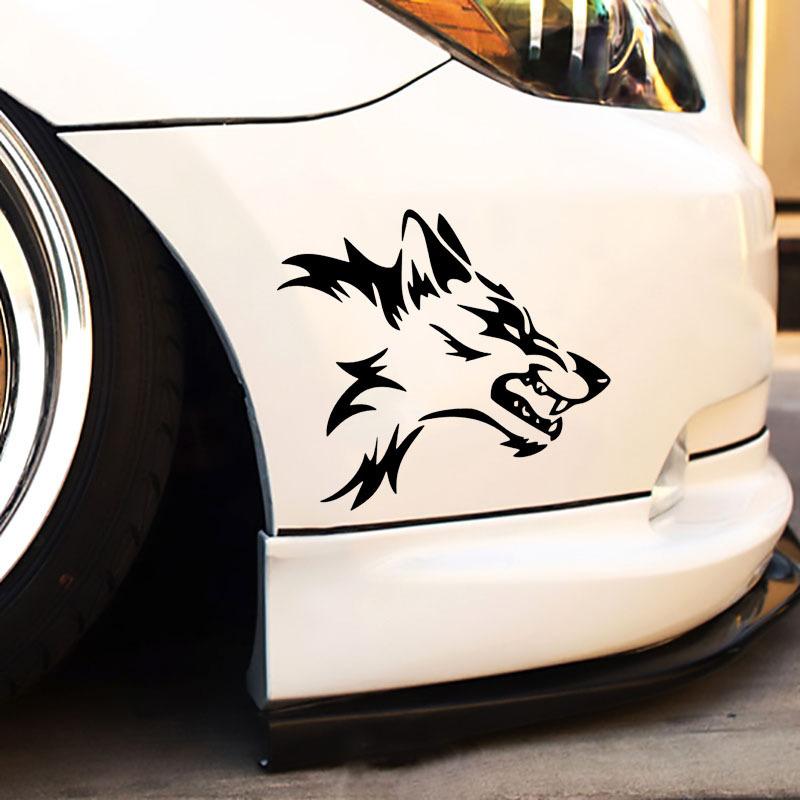 1PC S/M Wolf Head Beast Personality Car Stickers Car'S Reflective Stickers Bumper Decoration Motorcycle Waterproof Window Glass