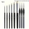 6-Piece Art Brush Set for Acrylic, Oil, Watercolor & Pottery Painting