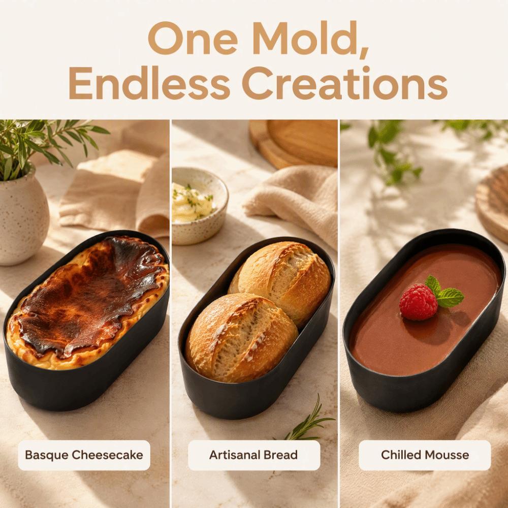 Japanese Style Toast Loaf Pan Oval Shape Flan Pan New Bread Baking Mold Bakery Cafe