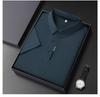 Men's Summer Ice Silk Short Sleeve Lapel T-Shirt - Versatile, Trendy, Cool, and Casual.