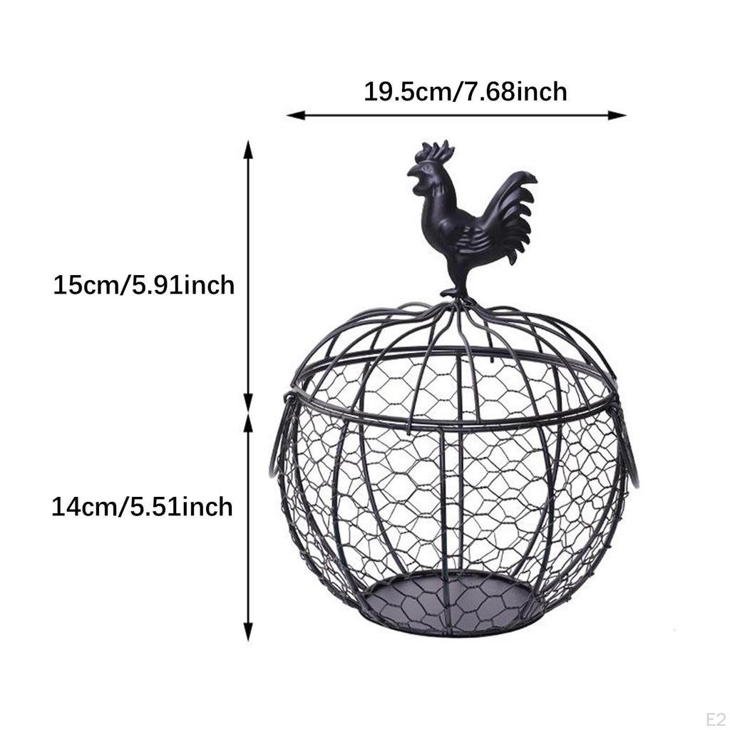 Decorative Egg Storage Basket with Handle for Dining Table Use