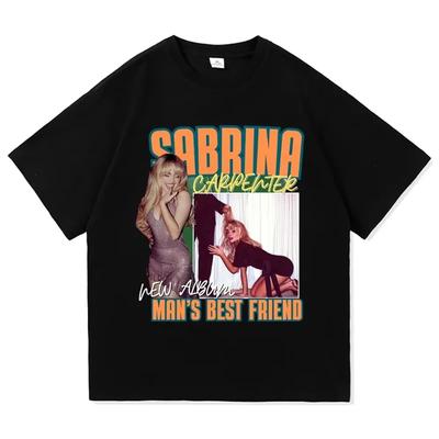 Sabrina Carpenter Man's Best Friend TShirt Album Men Women Clothing Harajuku Manchild High Quality Tops Cotton TShirts