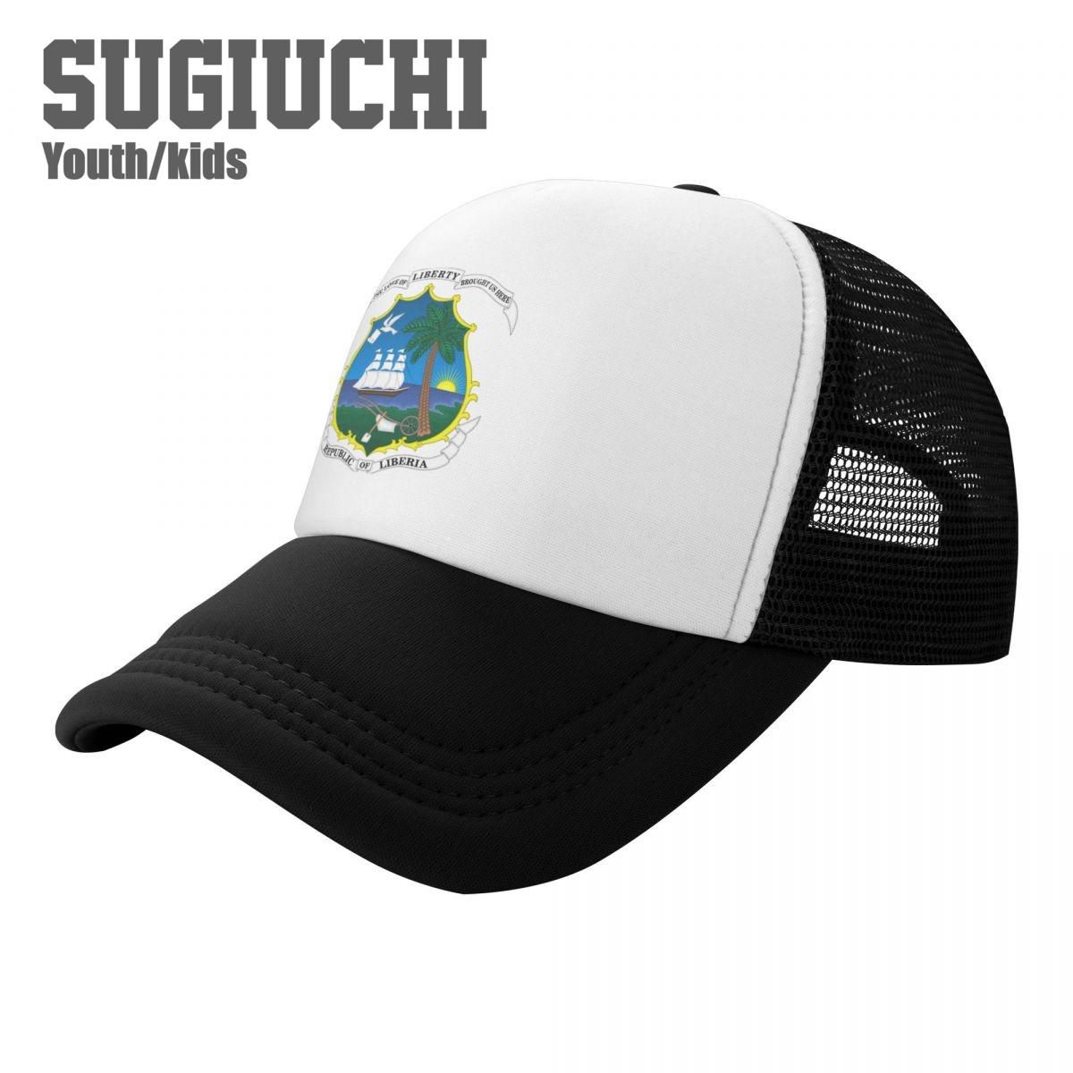 

Kids Mesh Cap Hat Liberia Emblem Baseball Caps for Youth Boys Girls Pupil Children s Hats Outdoor Sports Unisex