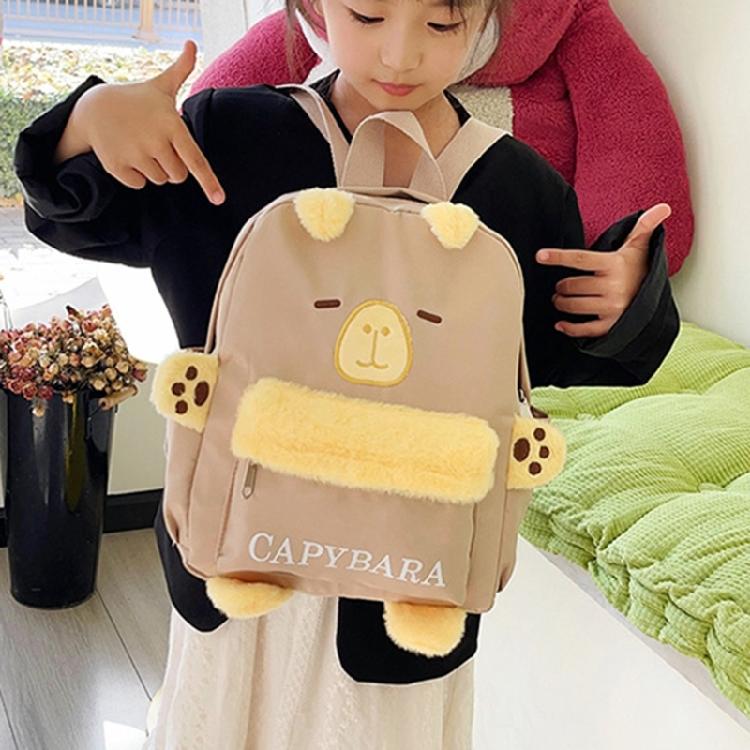 Sweet Cartoon Backpack for Girl Plush Backpack Large Capacity Backpack Book Bag Lovely Dolls Bag Student School Bag