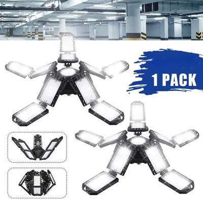 Foldable LED Bulbs E27 Garage Light Adjustable Multi Panel Market Shop Ceiling Lamp For Workshop Warehouse Lighting