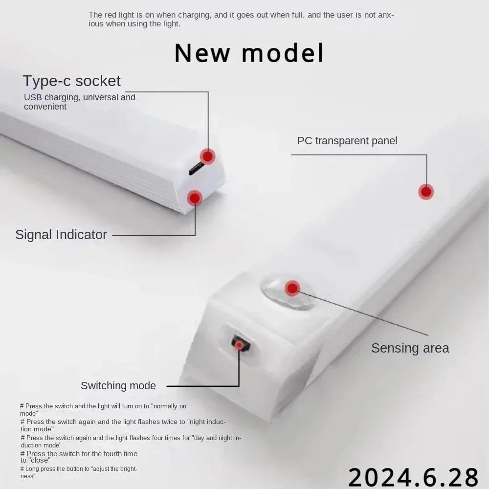 Sensor Light Led Rechargeable Home And Decoration Lamp With Motion Sensor Cabinet Led Lights Wireless Adhesive Night Usb Indoor