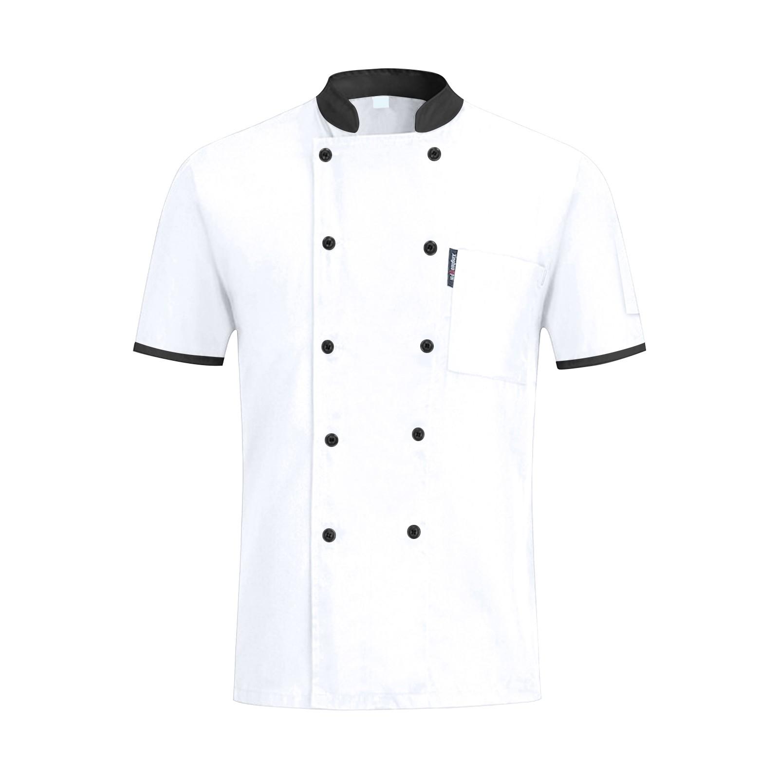 

Униформа шеф-повара, летняя рабочая одежда с короткими рукавами для мужчин и женщин в сфере общественного питания, кухни, ресторана, выпечки тортов XL