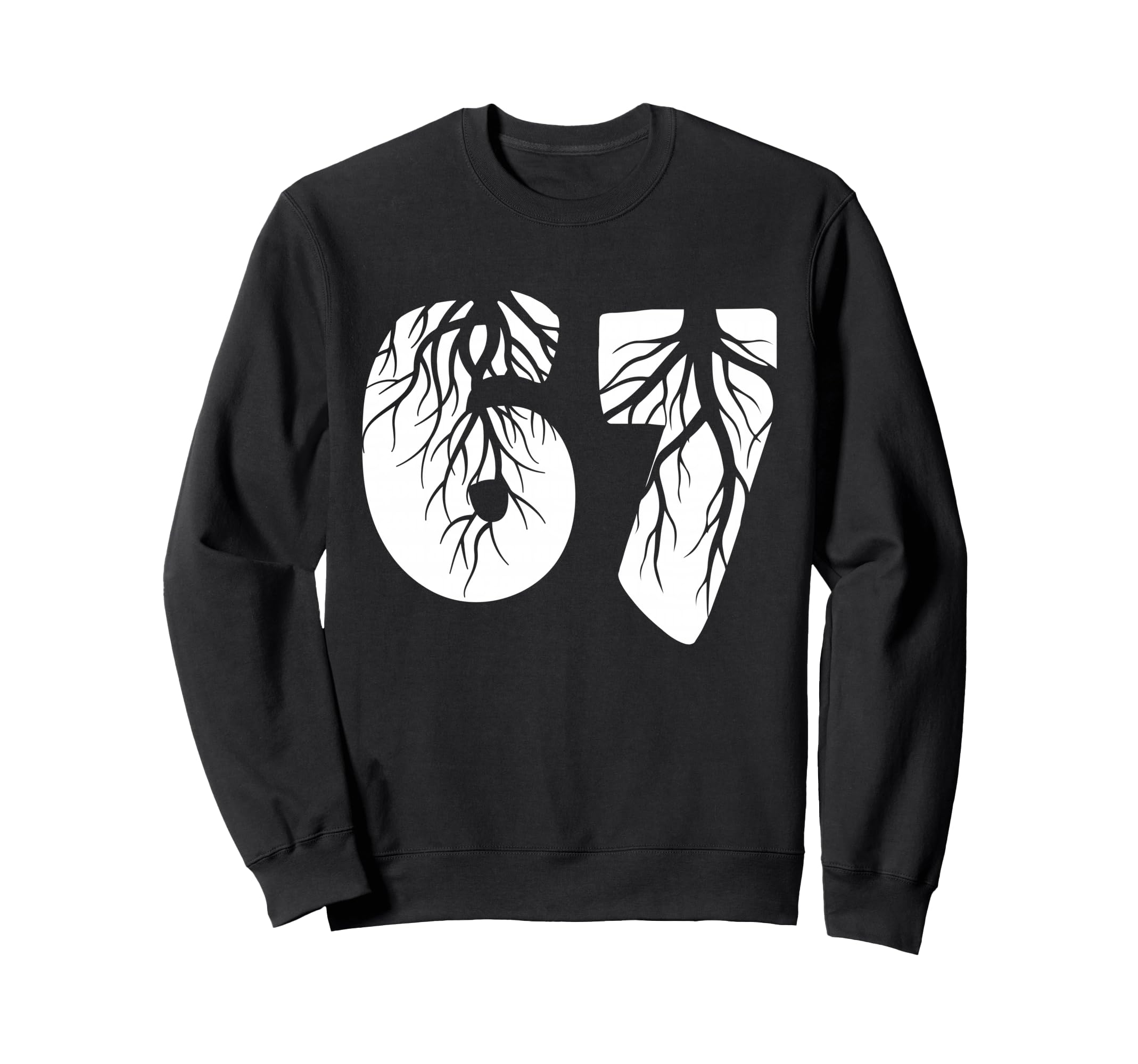 67 Корней Деревьев Номер Природа Графика Минималистичный Ботанический Арт Толстовка